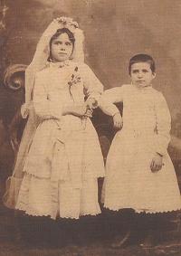 Emily's First Communion, with Molly, 1886